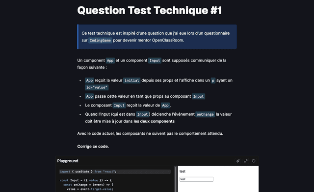 Tests techniques